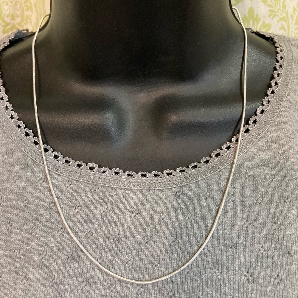 Sterling silver snake chain necklace